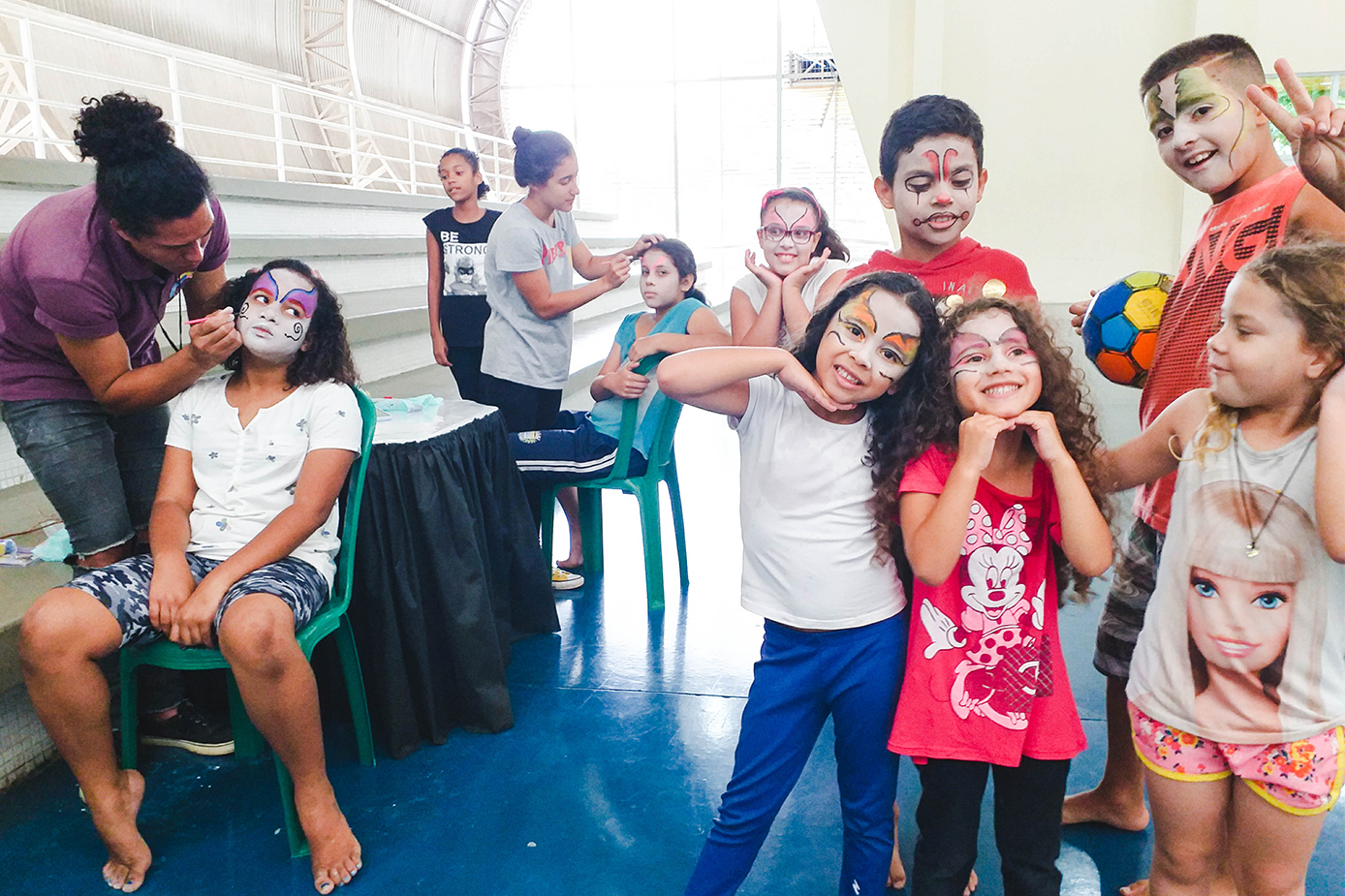 Férias Divertidas: CCPL do Parque dos Camargos promoveu sessões de maquiagem artística e pintura facial
